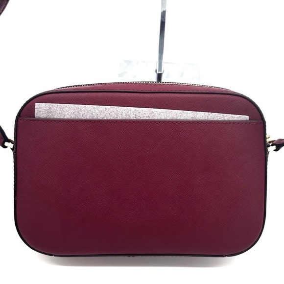 MICHAEL KORS LARGE EW ZIP CHAIN CROSSBODY BAG DARK CHERRY (NWT) - Picture 7 of 11